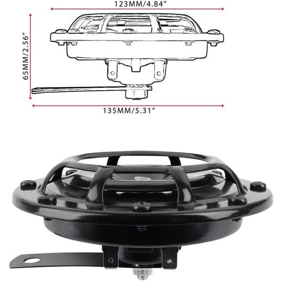 12v haute et basse ton multi disque sonore voiture auto klaxon