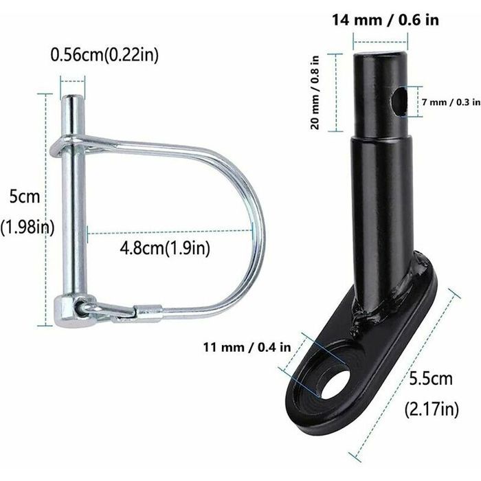 Connecteur Attelage Remorque Vélo Doafoce - Acier - Pour Remorques Enfants/Chiens - Sécurisé