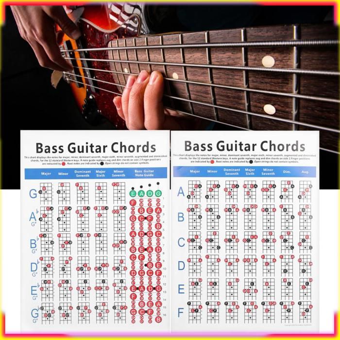Ashata Bass Guitar Chords Chart Tableau des Accords de Guitare Basse ...