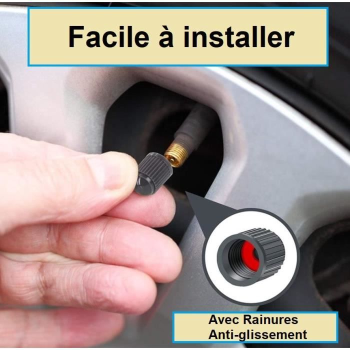 DONGKER Lot de 2 Bouchons de Valve Presta,Bouchons de Tige de Valve de Pneu TC4 en Alliage de Titane pour Vélo avec Clé à Noyau et Ecrou de Valve pour VTT,BMX,Vélo de