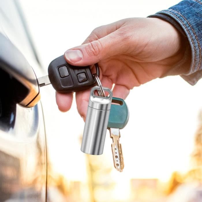 Boîte à Cure-Dents Portative Étanche - Pilulier Aluminium Avec Porte-Clés