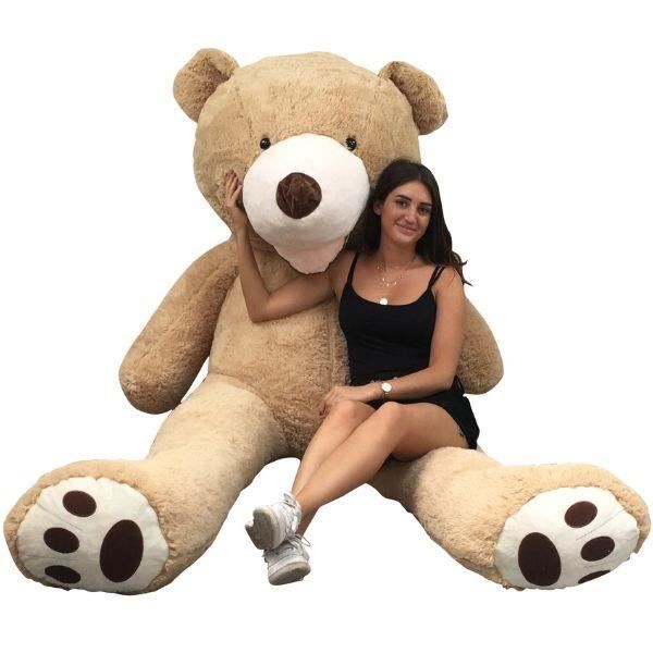 Peluche géante nounours YUNNASI - 130cm - Marron clair - Cdiscount