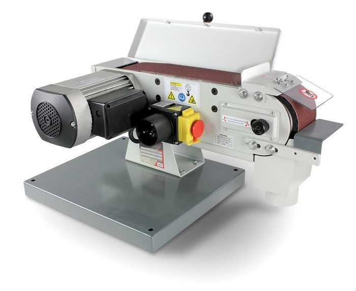 Ponceuse à bande d'établi pour métaux avec bande abrasive 100x1220 mm — free download