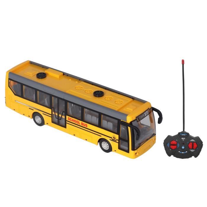 Camion de pompier télécommandé pour enfants,autobus scolaire RC avec son et  lumière,jouets Monster Truck rechargeables 2,4 GHz - Cdiscount Jeux - Jouets