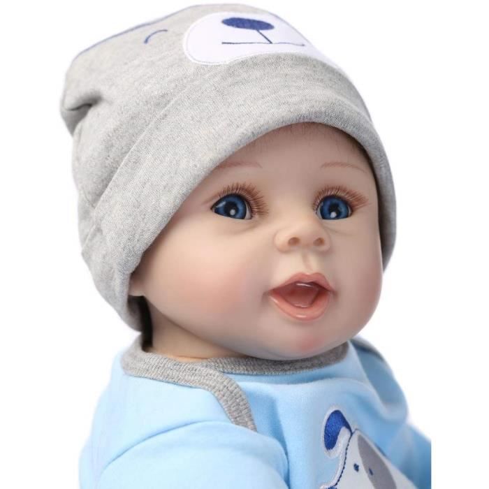 Realiste 55cm Bebe Reborn Garcon Poup e Reborn Poupons Silicone