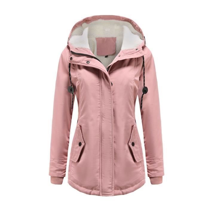 Manteau D'hiver Femme Yuson Girl - Parka Longue Doublée Polaire, Capuche, Coupe-vent, Tailles S à XXL