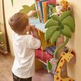 Meuble bibliothèque étagère 1 tiroir rangement livre jouet enfant bois W-8268A-2