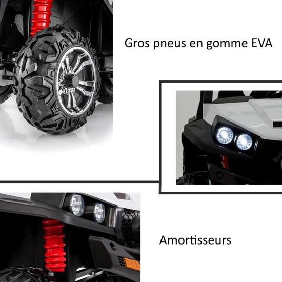 Grand 4x4 buggy voiture électrique enfant 2 places pneus EVA 24V