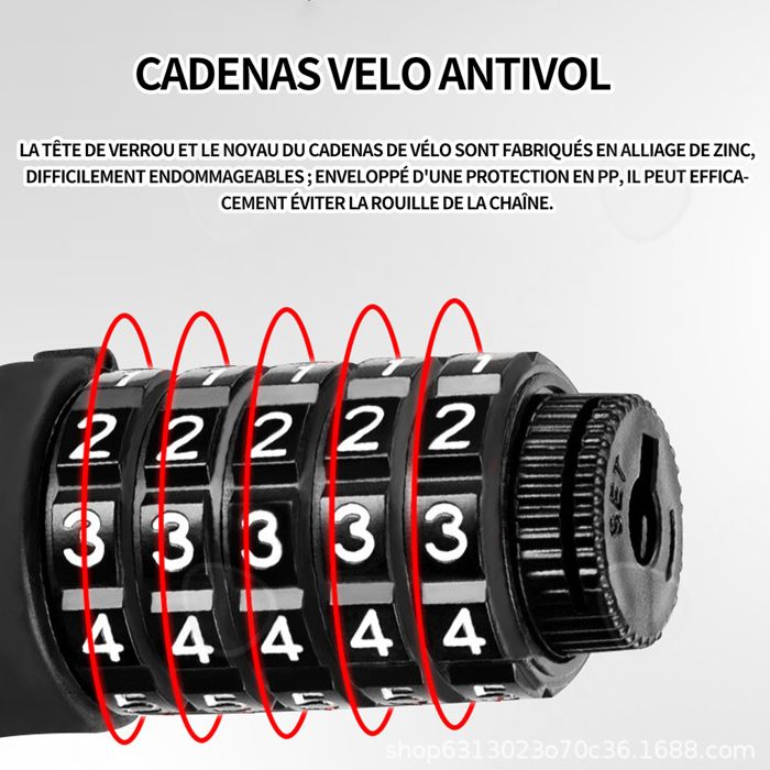 Antivol De Vélo Avec Chiffres Et Niveau De Sécurité élevé - Cadenas à