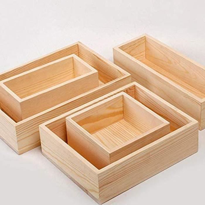 Petite Boîte En Bois Pin 20x10x6cm - Avec Fermoir - Range Bijoux, Thé, Pièces - Brut Pour Customisation