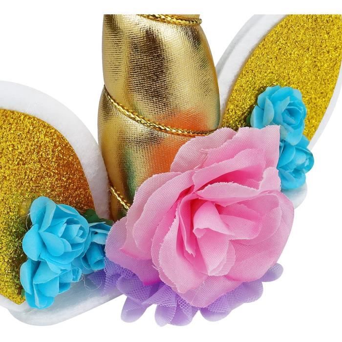 Serre-tête Licorne Avec écharpe D'anniversaire - Accessoire Féminin Pour Fêtes, Pâques, Carnaval