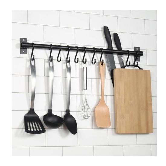 Kingrack Cuisine Support Mural,barre de suspension,Cuisine Porte Ustensile,PorteCasseroles Mural
