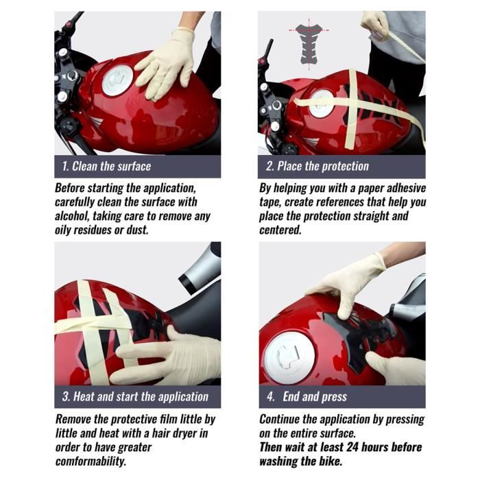 TAMPON RÉSERVOIR ADHÉSIF EFFET 3D, POUR MOTO COMPATIBLE AVEC YAMAHA R1 Monstrous