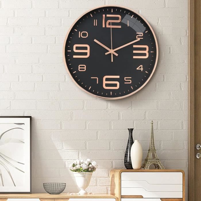 Horloge Murale 3D Lumineuse Silencieuse 30 Cm – Chiffres Phosphorescents – Quartz Moderne Sans Tic-Tac