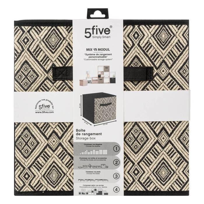 5five Stoffkorb – 15x31 Cm, Beige Meliert, Modular Für Ordnung & Aufbewahrung
