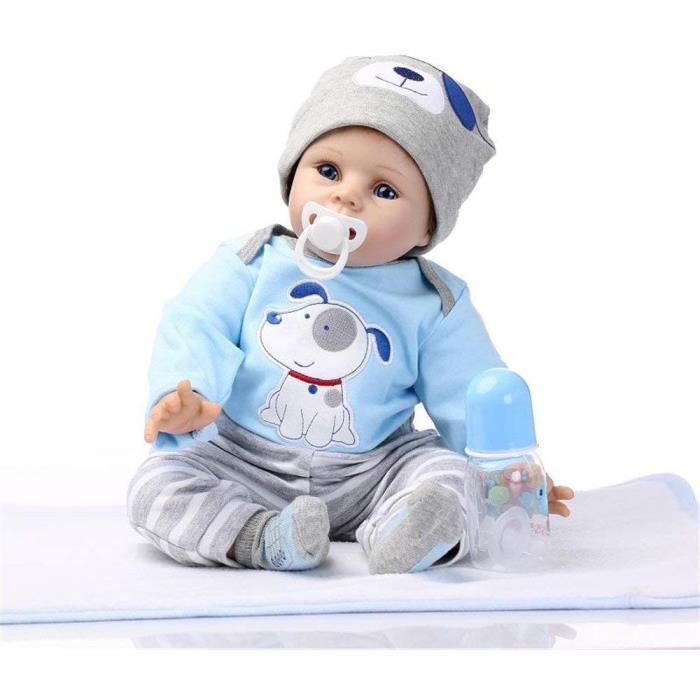 Realiste 55cm Bebe Reborn Garcon Poupee Reborn Poupons Silicone Reborn Babys Doll Pas Cher Magnetisme Jouet Cadeaux 22 Pouce Cdiscount Jeux Jouets