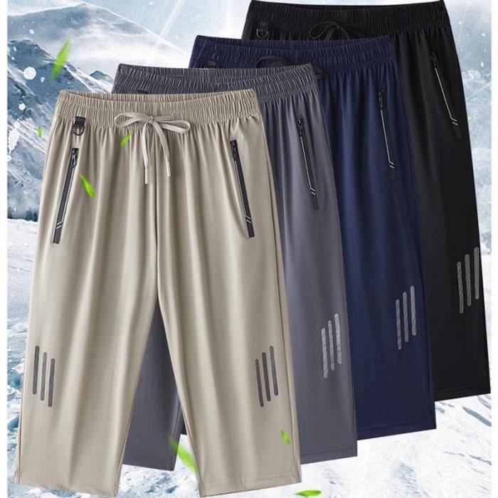 Short de cyclisme pour homme - Short de cyclisme avec poches zippées - Respirant à séchage rapide - Short