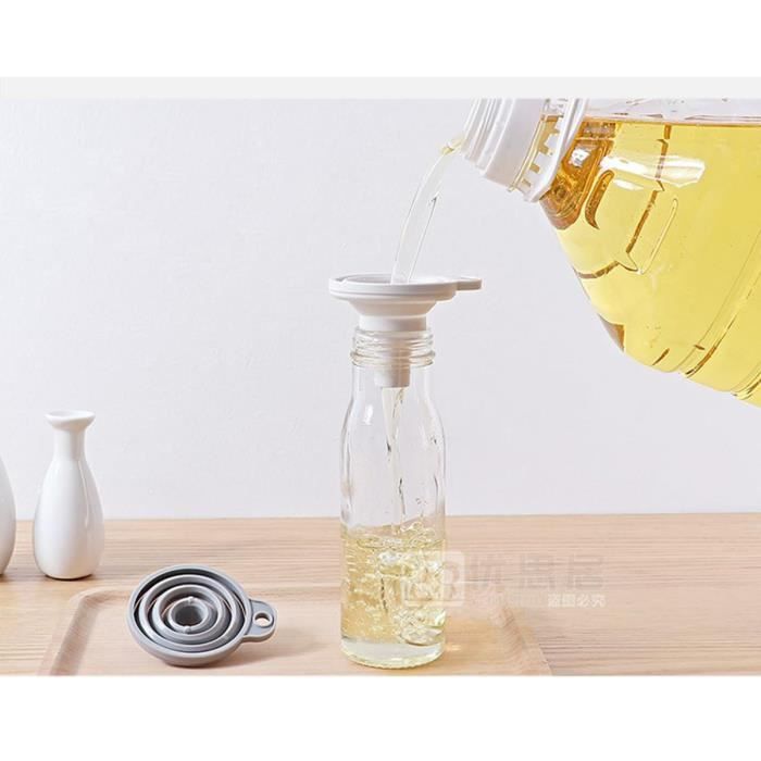 Entonnoirs Silicone Pliables OIGWBPH - Lot De 3 Tailles - Qualité Alimentaire - Pour Cuisine Et Bar