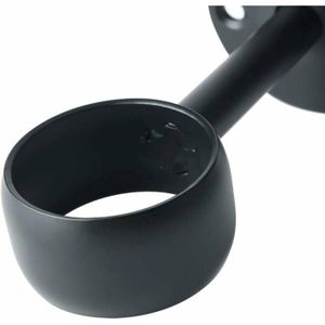 Tringle à Rideaux Extensible Noir 66-183 Cm – Diamètre 25 Mm Avec Embouts Ronds Élégants Et Supports Solides
