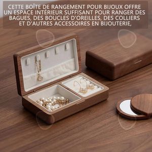 Boîte à Bijoux Lettrée Avec Nœud - Velours Vert, Miroir, Intérieur Organisateur, 10x10x5 Cm, Choix De 26 Lettres (personnalisable)