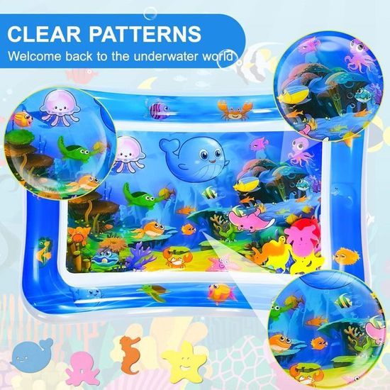 LLING - Tapis D'eau Gonflable Pour Bébé, Tapis De Jeu Piscine, Tapis D'eau Pour Bébé, Pour Bébé