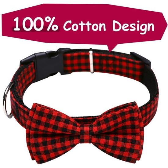 Collier Pour Chat Et Chien Avec Nœud Papillon Collier Pour Chien De Noel Avec Nœud Papillon Amovible Flocon De Neige De Noel Confo Cdiscount