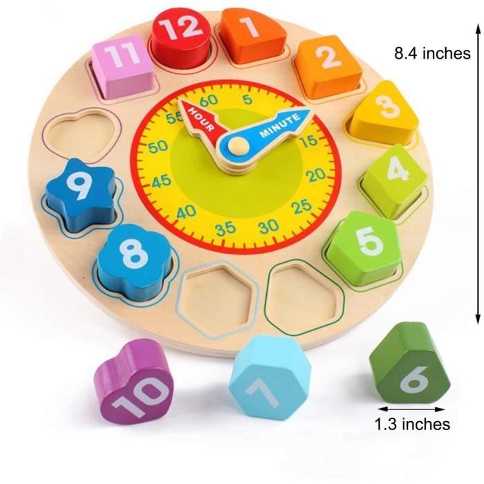 3 Puzzles En Bois éducatifs - Chiffres, Lettres Et Formes - Pour Enfants 2 à 5 Ans - Couleurs Vives - Bois Naturel - Apprentissage Montessori