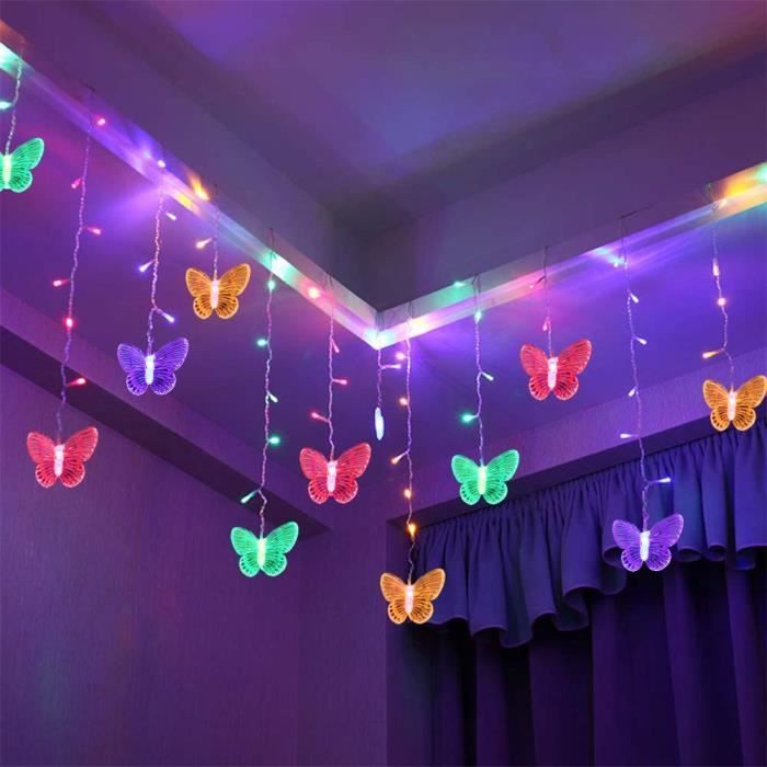 Guirlande lumineuse à Clip Photo papillon, 10 pieds à 20 LED, guirlande  lumineuse féerique à Clips transparents pour accrocher des photos,  guirlande