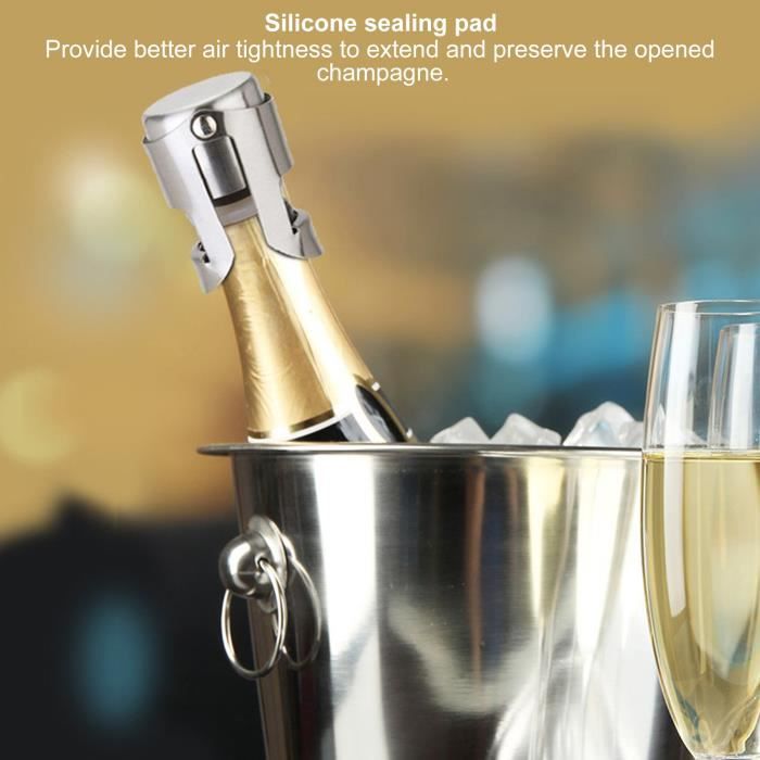 CHT Bouchon à Vin En Silicone, Bouchon étanche Pour Le Vin, Accessoires De Bar Et De Cuisine