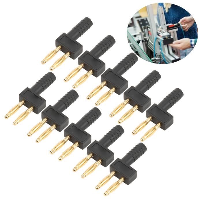 Sourcing Map 2 Pack 4mm Banane Jack Poste Reliure Doré Plaqué Femelle Prise Bouchon Borne Connecteur Pour Haut-Parleur Amplificateur (Rouge Et Noir