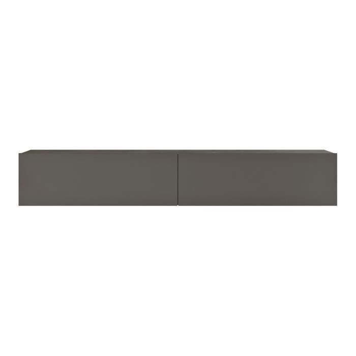 Mueble de TV de Pared Moderno Blanco-Roble - 180x31,5x29,5 cm - 2
