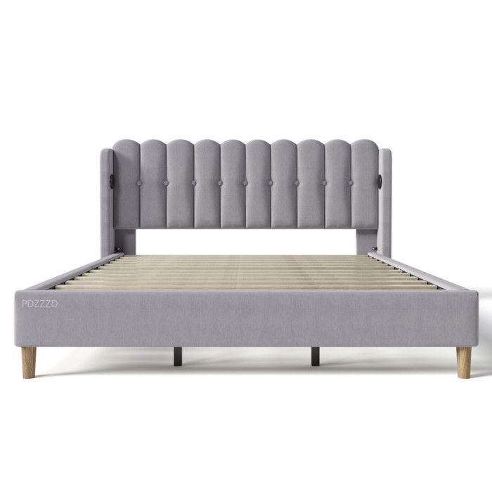 Lit 180x200 Avec Sommier,lit 180x200,lit Coffre,lit Double,avec Chargement USB, Avec Éclairage