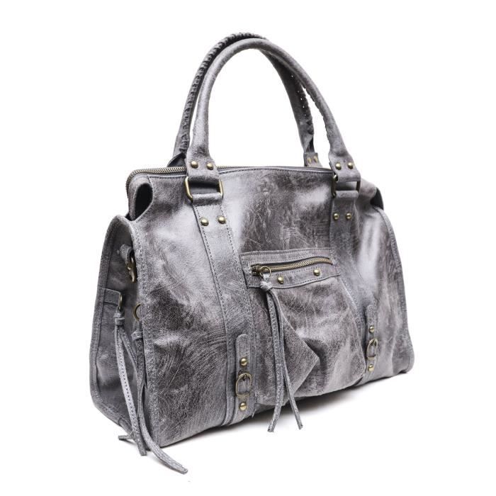 Sac à main OH MY BAG SANDSTORM Cuir brossé Femme Camel