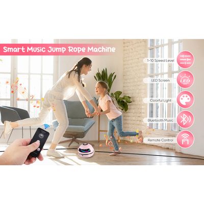 Corde à Sauter Connectée Avec Compteur LED, Vitesse Réglable 70–160 Tr/min, Musique Bluetooth Et Télécommande – Pour Enfants Et Adultes