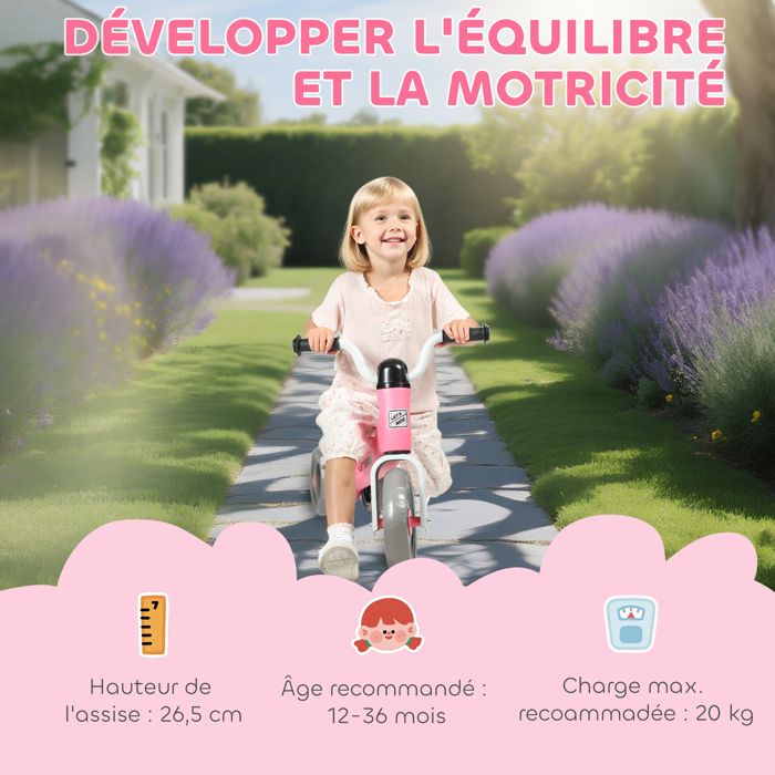 Draisienne bébé - AIYAPLAY - 1-3 ans - 3 roues silencieuses - intérieu... pas cher