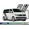 Volkswagen Transporter T4 T5 T6 Bandes latérales Logo - NOIR - Kit Complet - Tuning Sticker Autocollant Graphic Decals-0