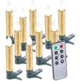 10 bougies LED pour sapin de Noël avec télécommande - coloris Or-0