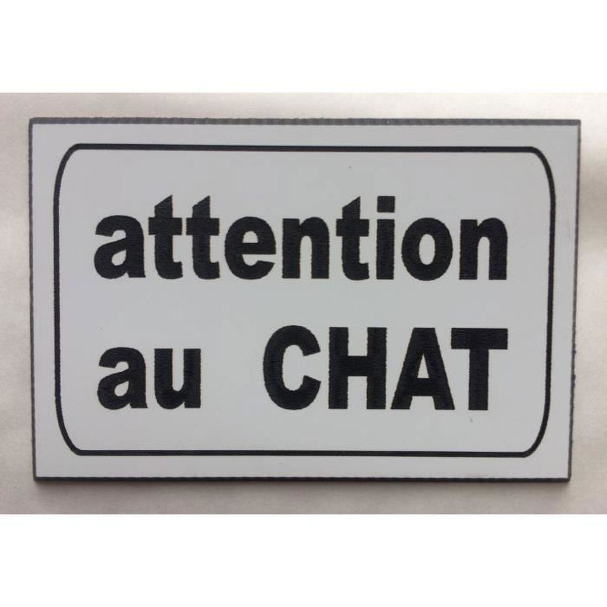 Plaque Attention Au Chat Cdiscount