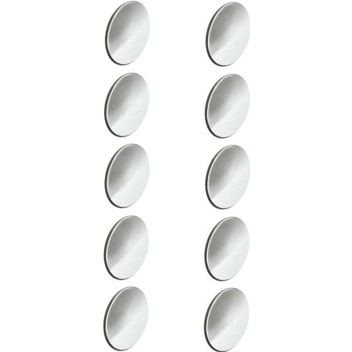 Lot de 24 embrasses de rideaux en métal chromé 35 mm Lot de 24 embrasses de rideaux en métal chromé 35 mm