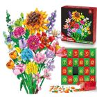 Calendrier De L'Avent 2025 Bouquet Fleurs En Briques - 24 Jours De Construction - Cadeau Créatif Enfants & Adultes - 7