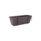 ARTEVASI Kit Jardinière VENEZIA avec réserve d'eau - Gris anthracite - 10L - 49 x 19,5 x 16,6 cm -