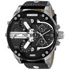 DIESEL - DIESEL DIESEL Montre bracelet Homme DZ7313 - Chronographe - Cuir - Noir