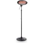 DURAMAXX Chauffage infrarouge - Blumfeldt - lamp sur pied - Chauffage exterieur terrasse - 2000W - 15m2 - Radiateur infrarouge - Noir
