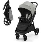 Poussette canne jusqu'à 22 kg Kinderkraft RINE, Roues en mousse durable, Imperméable avec Filtre UPF 50+, Plie, Gris