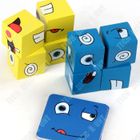 LUNAVO TD® Cube de construction puzzle en expression dans une boîte en fer jeu de société parent-enfant de niveau défi en bois pour