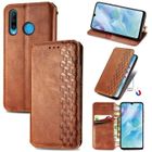 ZTAOOPOU Housse Huawei P30 lite Fermeture magnétique invisible PU Cuir Portefeuille Étui à rabat avec Support - Marron