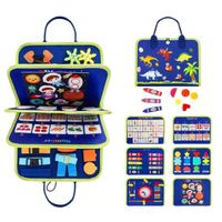 Busy Board Jouet Enfant 1 An, 5 Couches Planche Portable  Jeux Voiture Enfant Voyage, Tableau Sensoriel d'Activités pour 