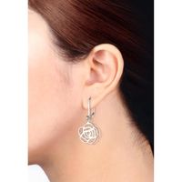 Elli - Boucles d'oreilles clous - Argent 925 - Fleur Rose