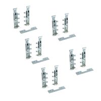 Emuca Lot de 5 kits de ferrure de suspension invisible pour modules hauts Levelup1 avec pletine, Acier, Zingué
