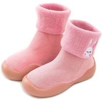 Chaussettes Pour Bébé Chaussures Antidérapantes Chaussons Pour Bébé Chaussettes Respirantes Pour Garçons et Filles Chaussures-Rose